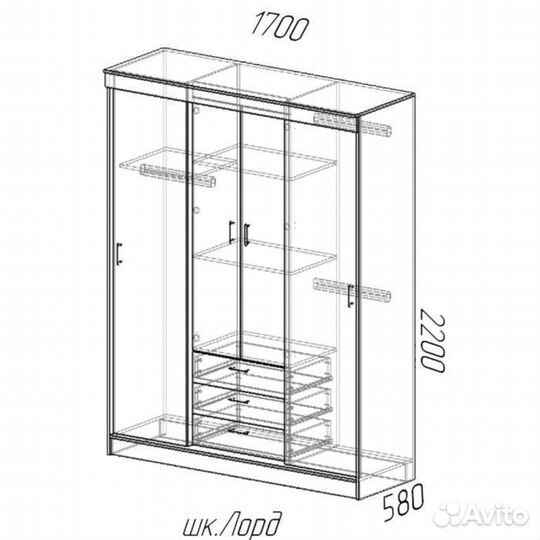Шкаф купе Лорд Ясень шимо