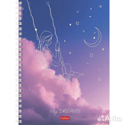 Тетрадь А5, 96 л., hatber, гребень, клетка, матова