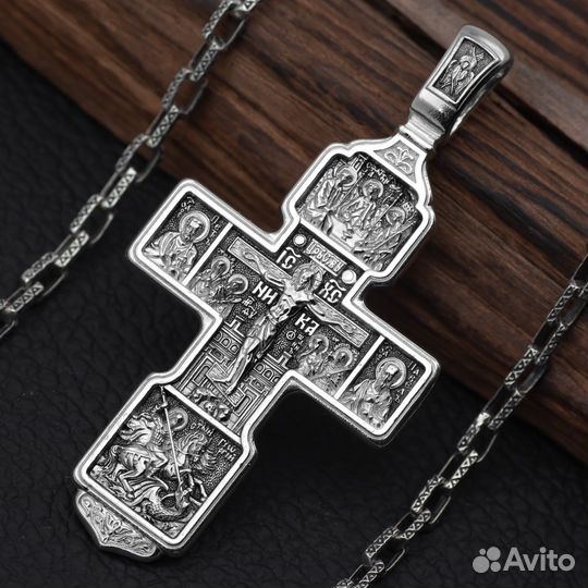 Крест серебро 925