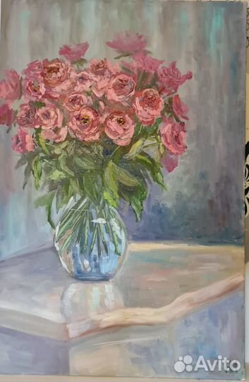 Розы. Натюрморт. Холст, масло