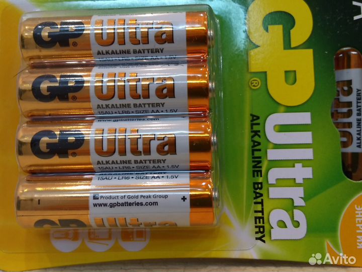 8шт батареек Alkaline GP Ultra LR6 AA 1.5V