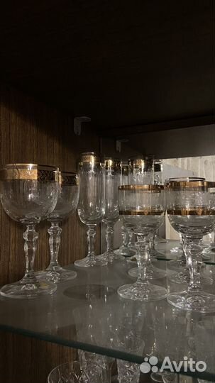 Фужеры бокалы рюмки богемия bohemia чехословакия