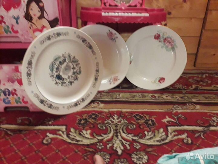 Блюда круглые сервировочные стеклянные