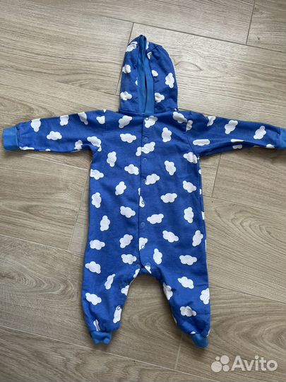 Теплые слипы-комбинезоны 68 74