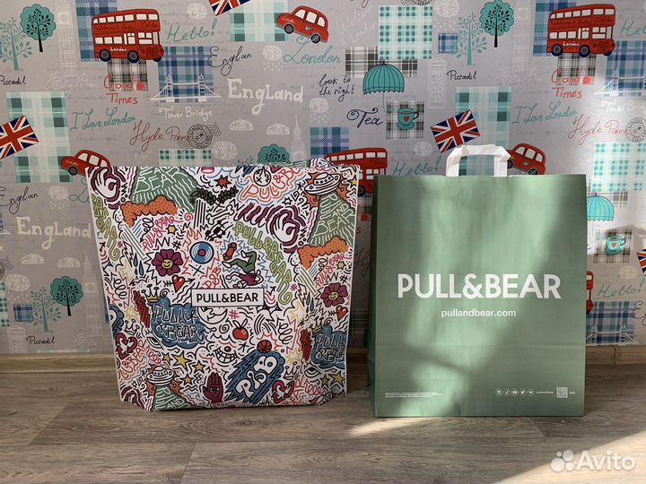 Пакеты Zara бумажные крафт новые