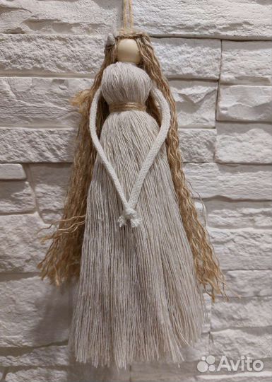 Кукла ангелочки макраме эко