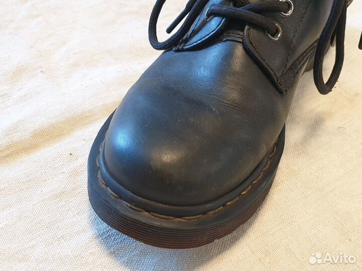 Чёрные ботинки Dr. Martens 1460 молния кожа 38