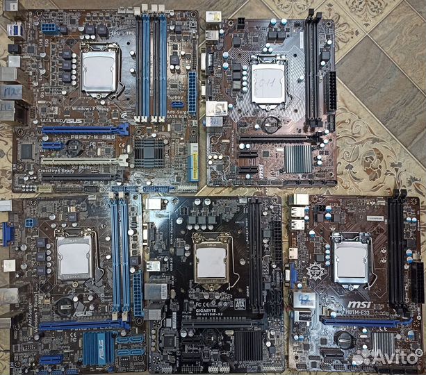 Материнские платы под ремонт 1155 1150 1151 AM3