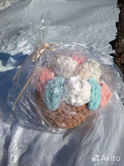 Подушка-розы, обьем-89см, h-29см