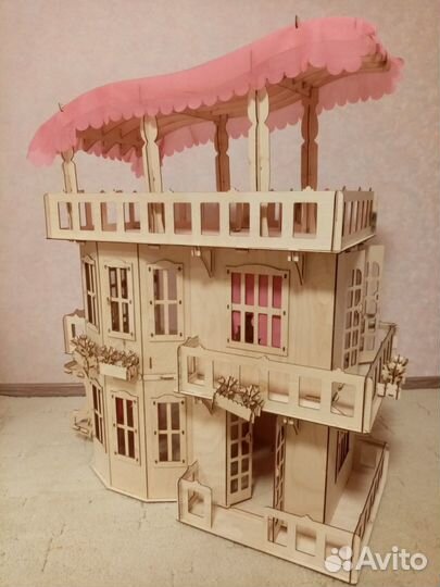 Кукольный домик для барби, из дерева