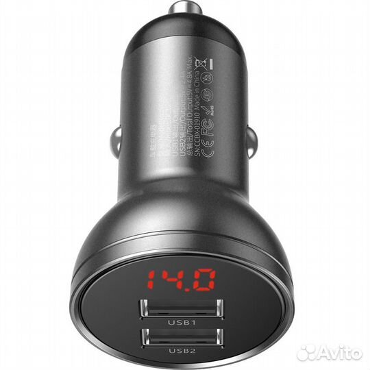 Автомобильное зарядное устройство Baseus Digital