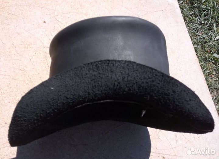 Шляпа цилиндр кожа