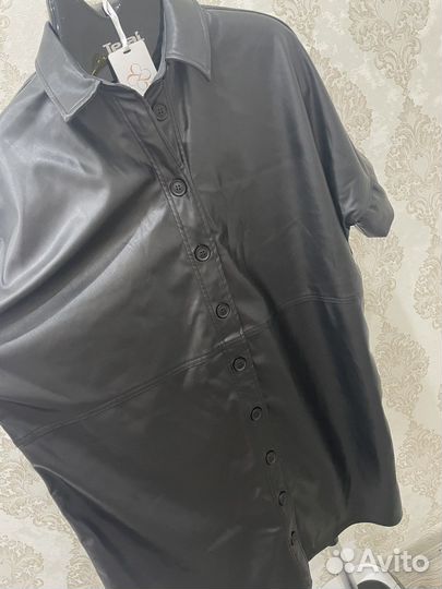 Платье кожаное