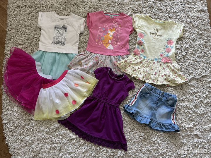 Летние платья и юбки на девочку 98-110