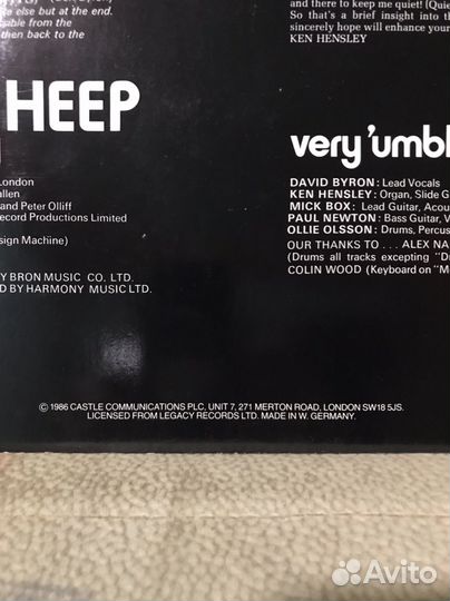 Виниловая пластинка Uriah Heep