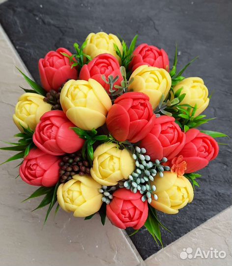 Мыло ручной работы цветы