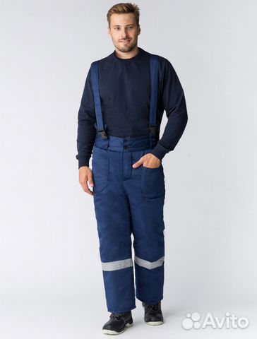 Брюки зимние с бретелями р.52-54 рост 5-6 М