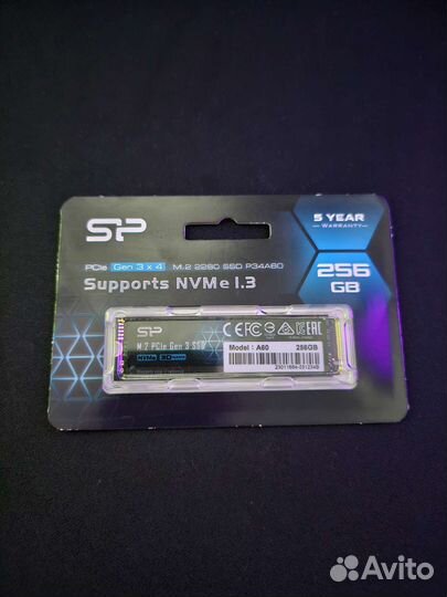 Накопитель SSD M.2 256Gb Silicon Power A60