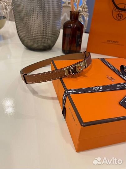 Кожаный ремень женский Hermes