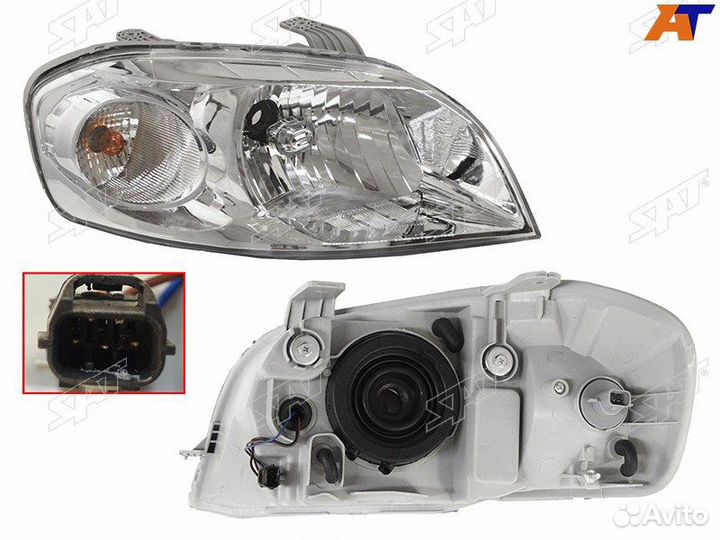 Шевроле Авео Т250 фара правая седан передняя