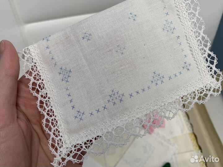 Набор для вышивания крестом салфетки ретро раритет
