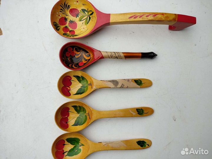 Деревянные ложки хохлома,новые, СССР