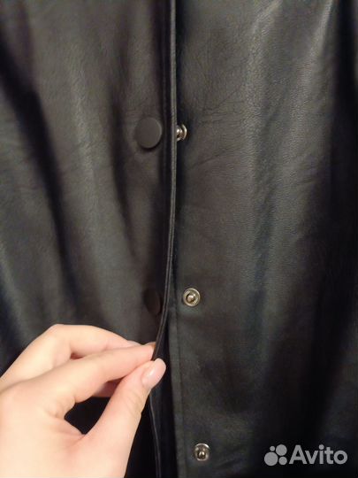 Кожаное платье (удлинённый пиджак)