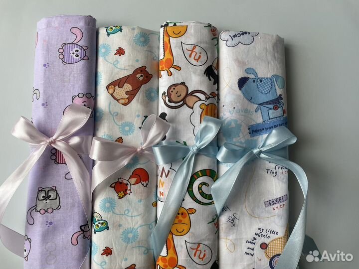 Ситцевые пеленки 100х95 см новые Россия
