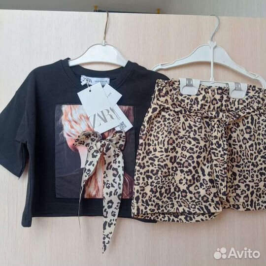 Костюм для девочки чёрный Зара