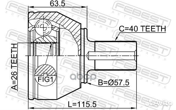 ШРУС внешний ford mondeo IV 2110-CA223