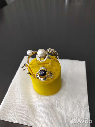 Серебряные серьги кольца