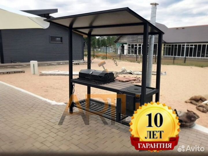 Мангал с печью под казан/ Гарантия до 10 лет