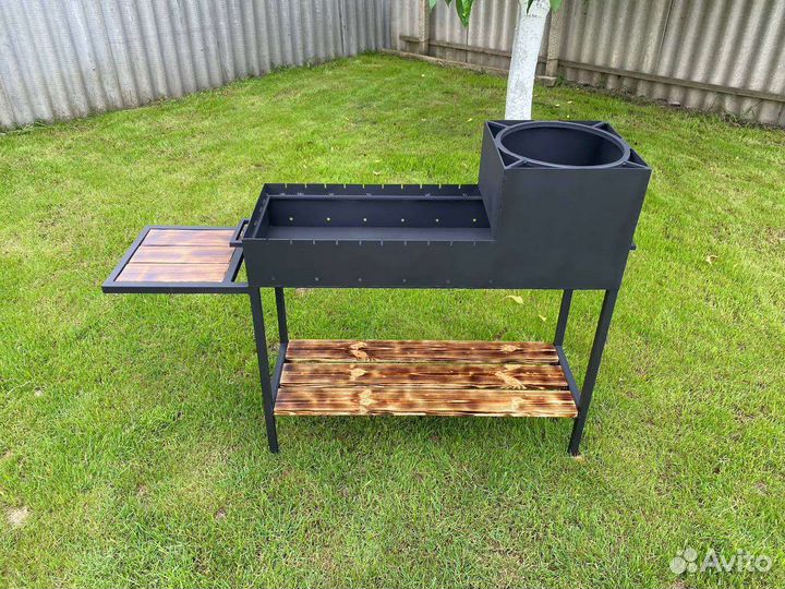 Мангал с печью под казан