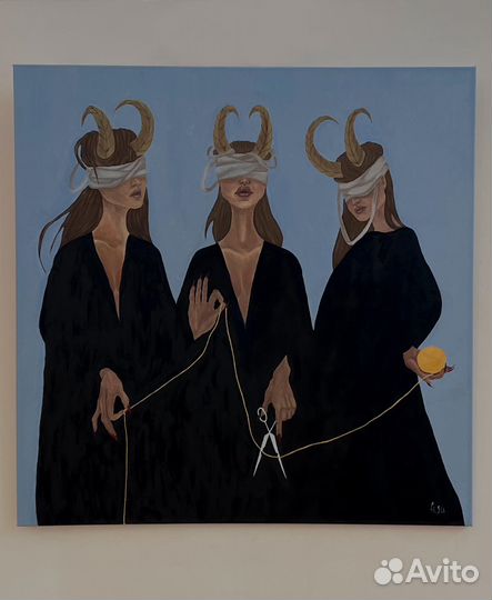 Картина маслом на холсте 100*100