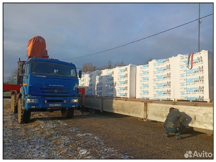 Газоблоки пеноблоки Бонолит. Доставка