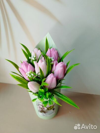 Букеты на 8 марта, мыло ручной работы