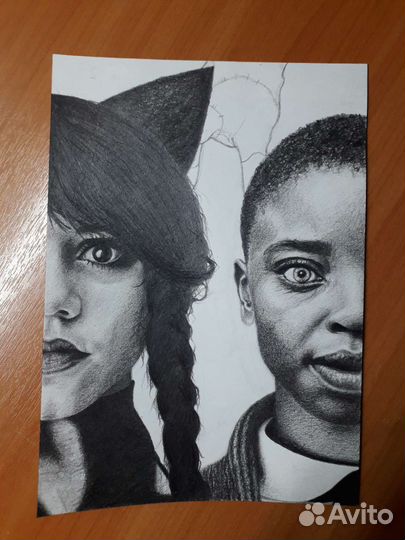 Уэнсдей Wednesday/Bianca Портрет в Фотореализме