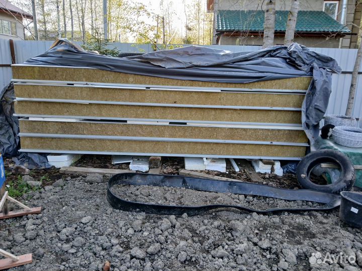 Сендвич панели кровельные 4,2х1 м 200 мм белый