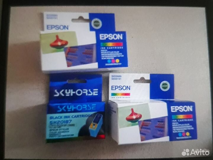 Картриджи hp 177 и epson s020089 оригинальные