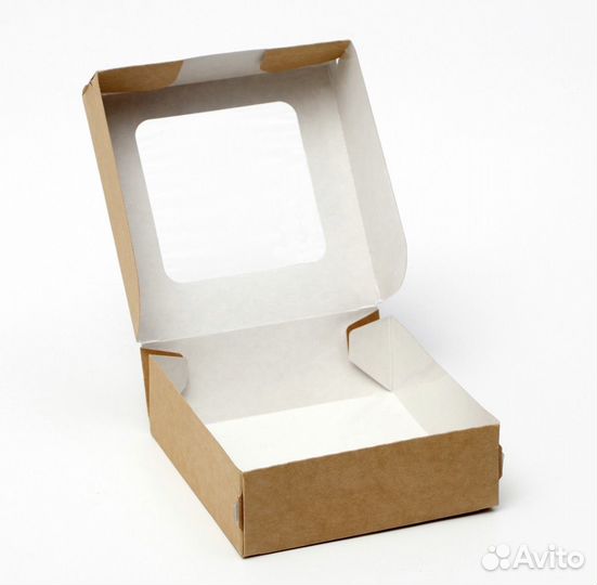 Коробка складная, с окном