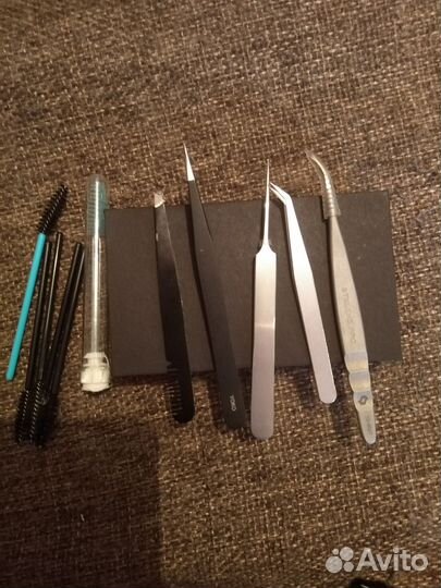 Ресницы и пинцеты для наращивания