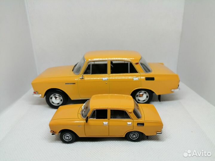 Модель Москвич-2140 в масштабе 1:24и 1:43 Вместе