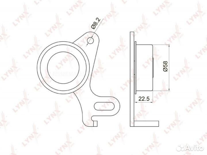 Lynxauto PB-1031 Ролик натяжной ремня грм