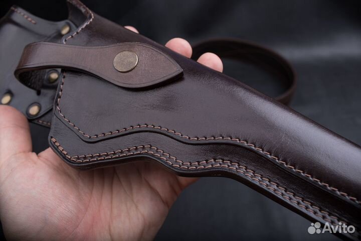 Кожаная кобура для Luger P08 - Морской