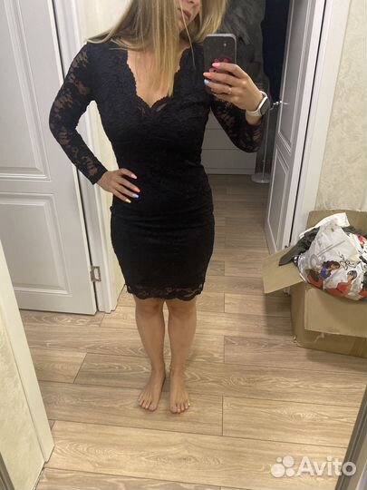 Черное короткое платье love repablic