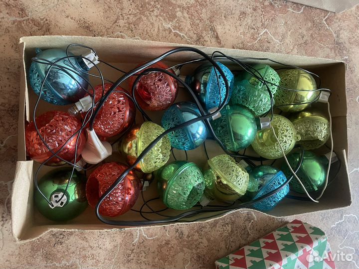 Светящиеся елочные игрушки ссср(раритет)