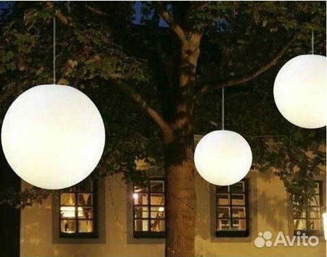 Уличный светильник шар RGB 30 см матовый IP65 220В