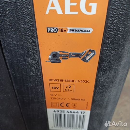 Ушм AEG bews 18-125blli-502с