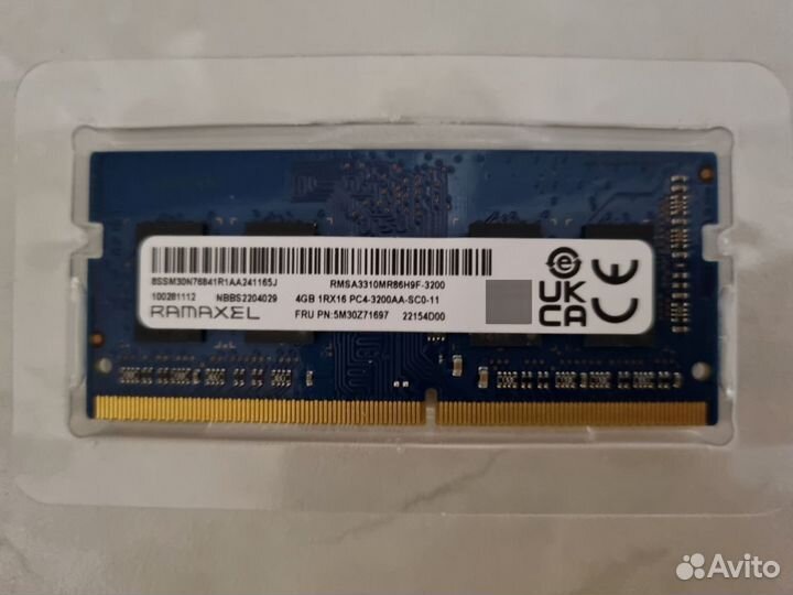 Оперативная память DDR4 8Gb, 4Gb для ноутбука