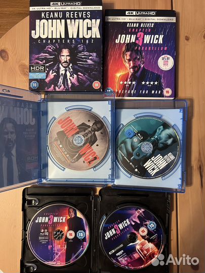 Джон Уик трилогия 4К Uhd blu ray